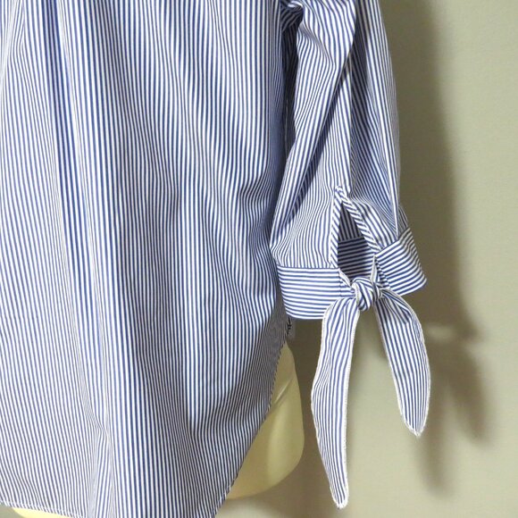 EST. 1946 Blue & White Striped Button-Front Blouse Size 18/20W - Picture 6 of 10